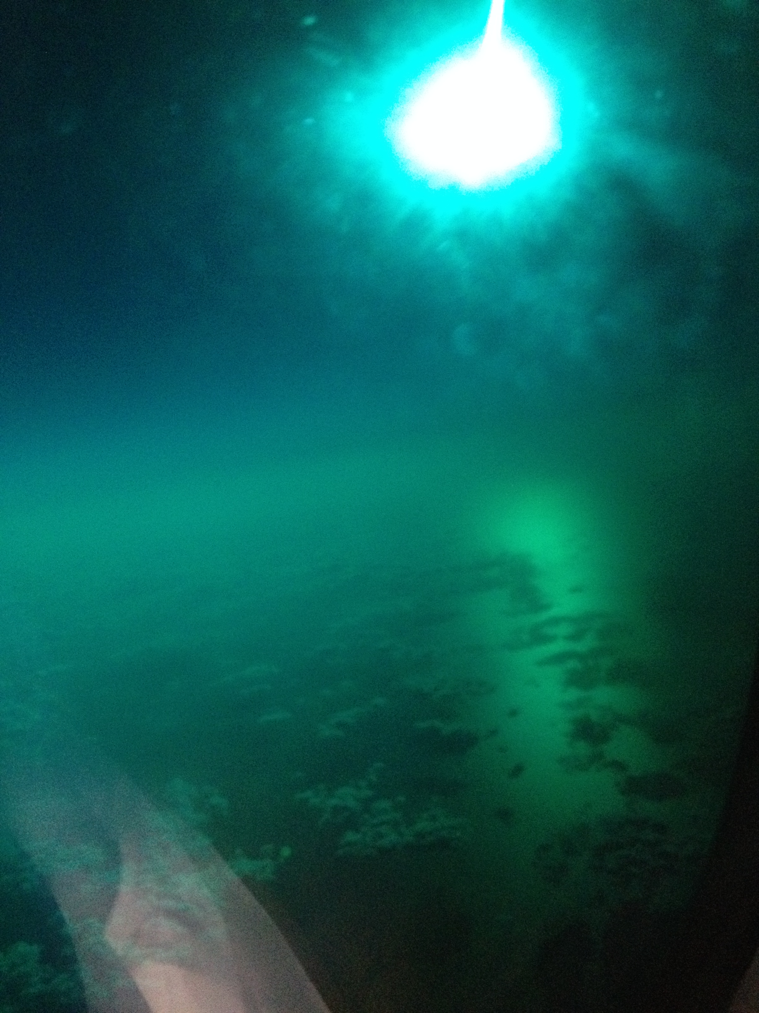 Transcending through time zones. View from the plane.